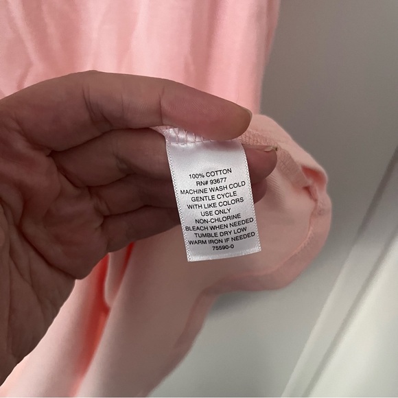 Liz Claiborne Pale Pink Cotton Tee Women’s XXL - Picture 4 of 7